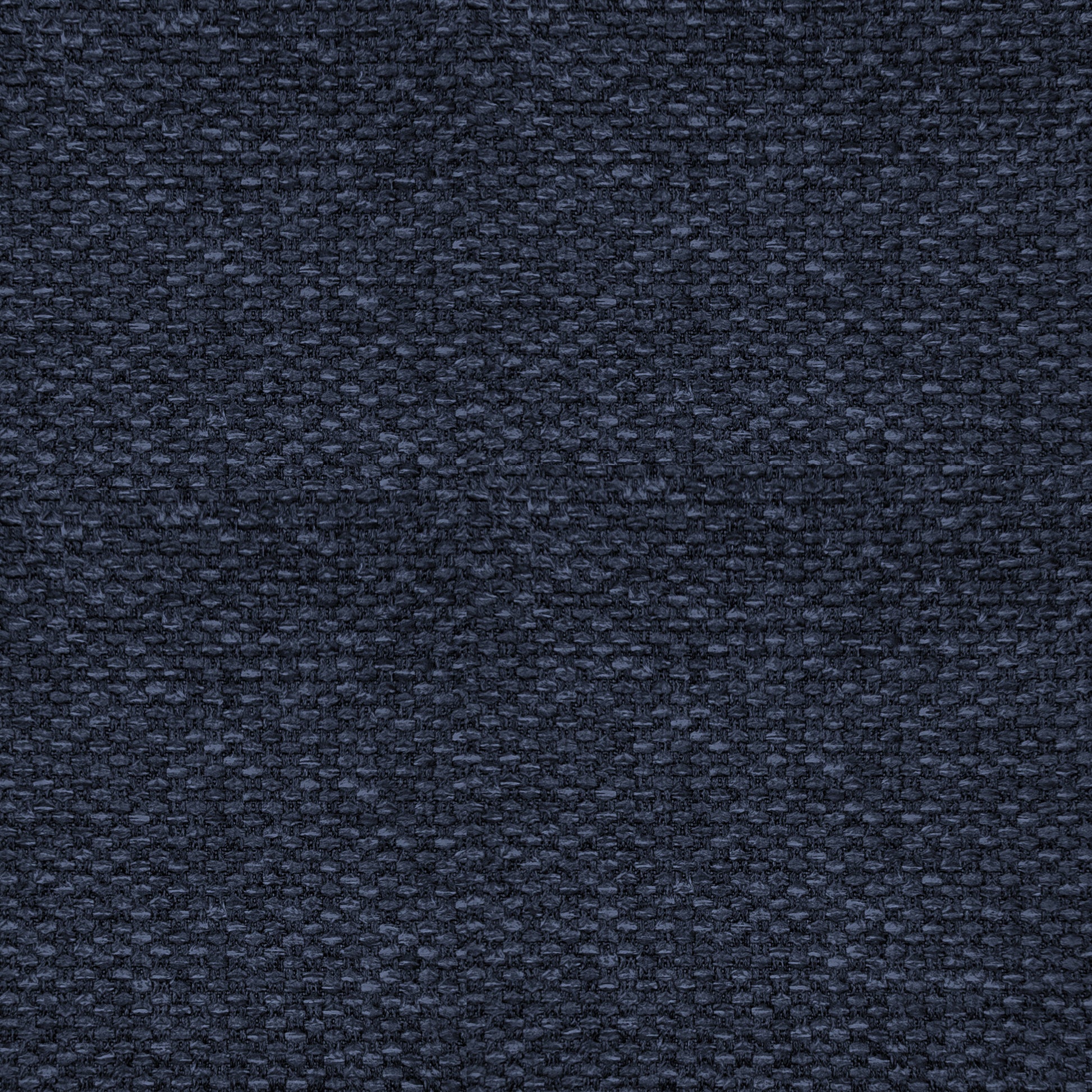 Oakland Loveseat in Navy Blue featuring a close-up of the dark navy upholstery with a textured woven pattern and visible interlaced fibers