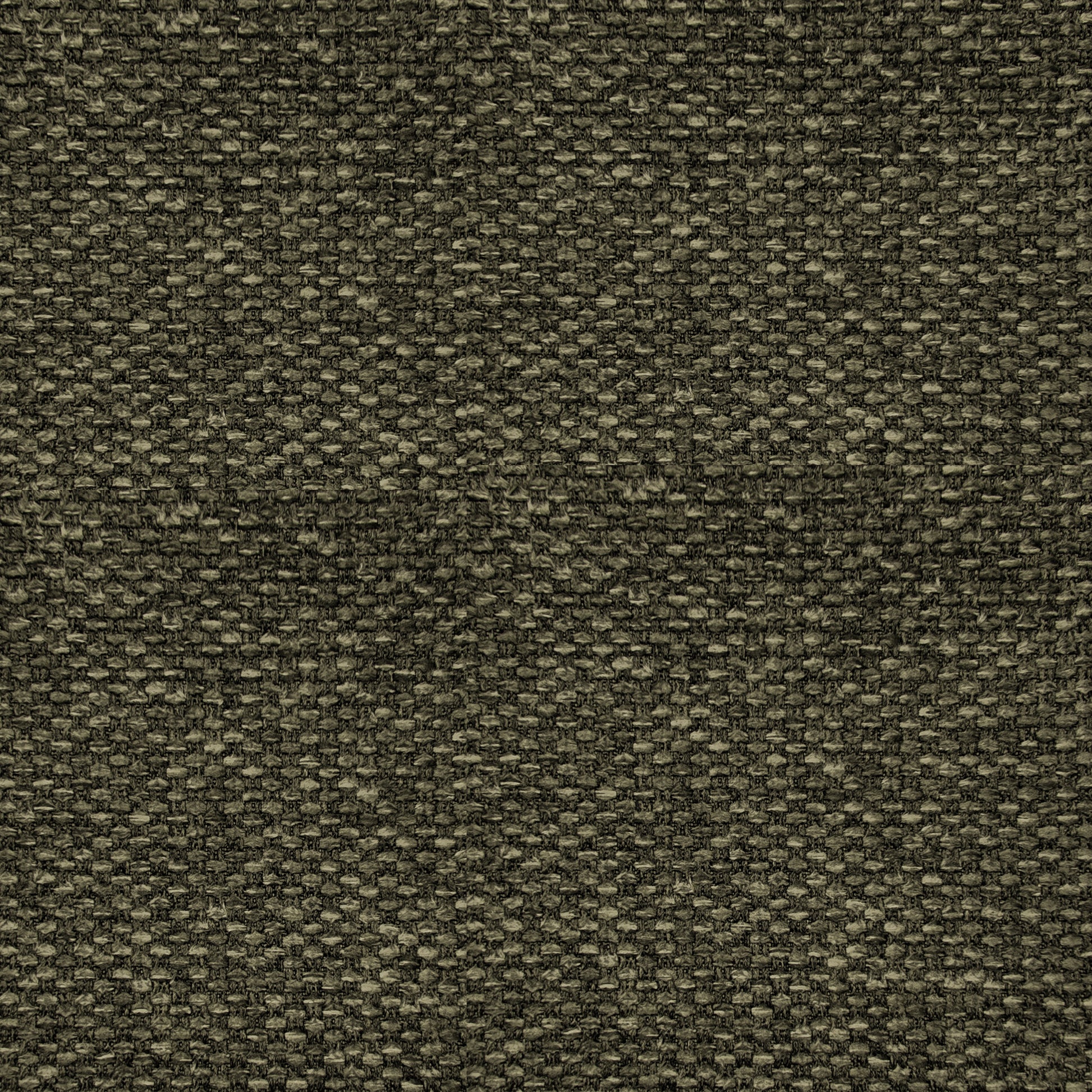 Oakland Loveseat in Olive Green featuring a close-up of the dark olive upholstery with a textured woven pattern and contrasting interlaced fibers