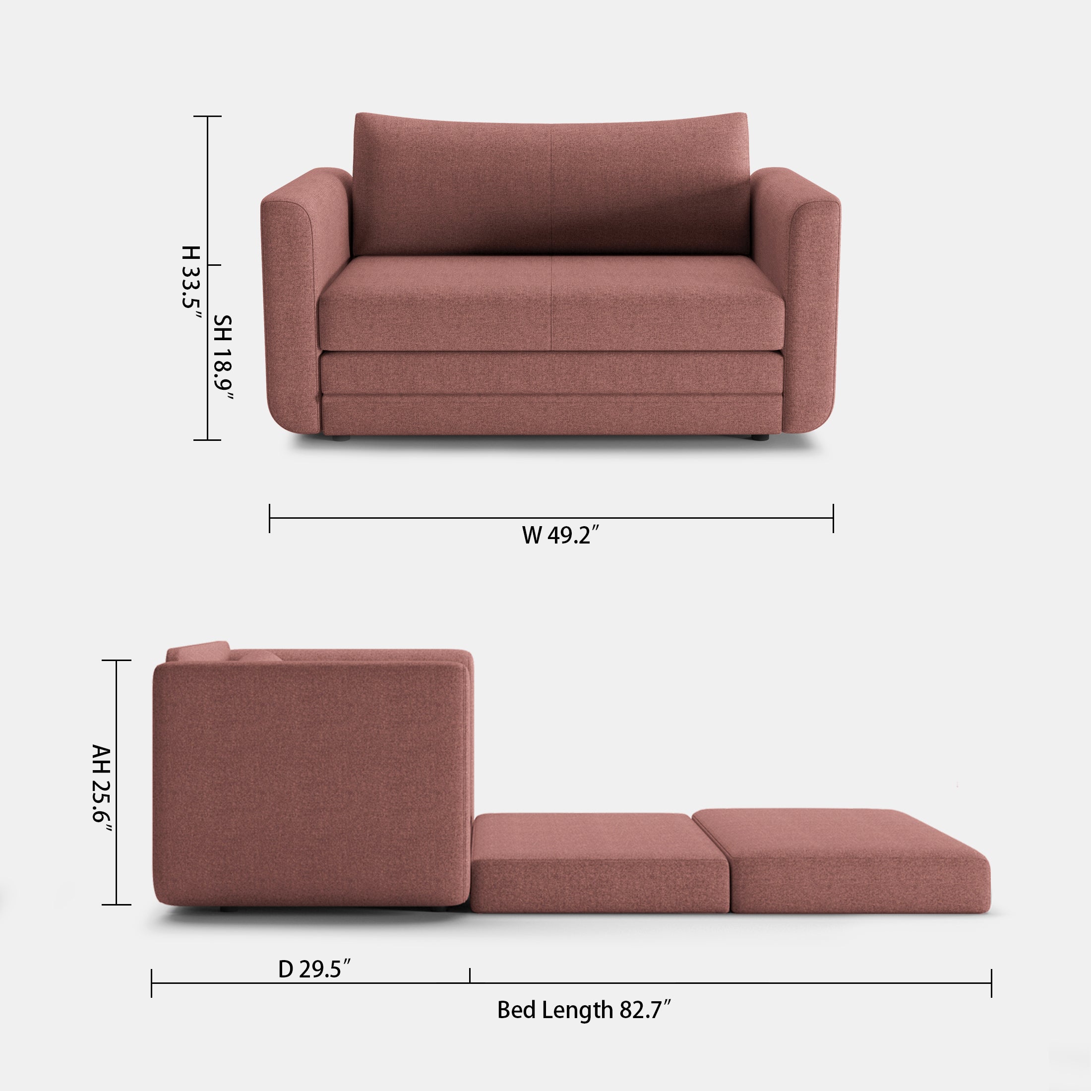 Afton Sleeper Loveseat Sofa