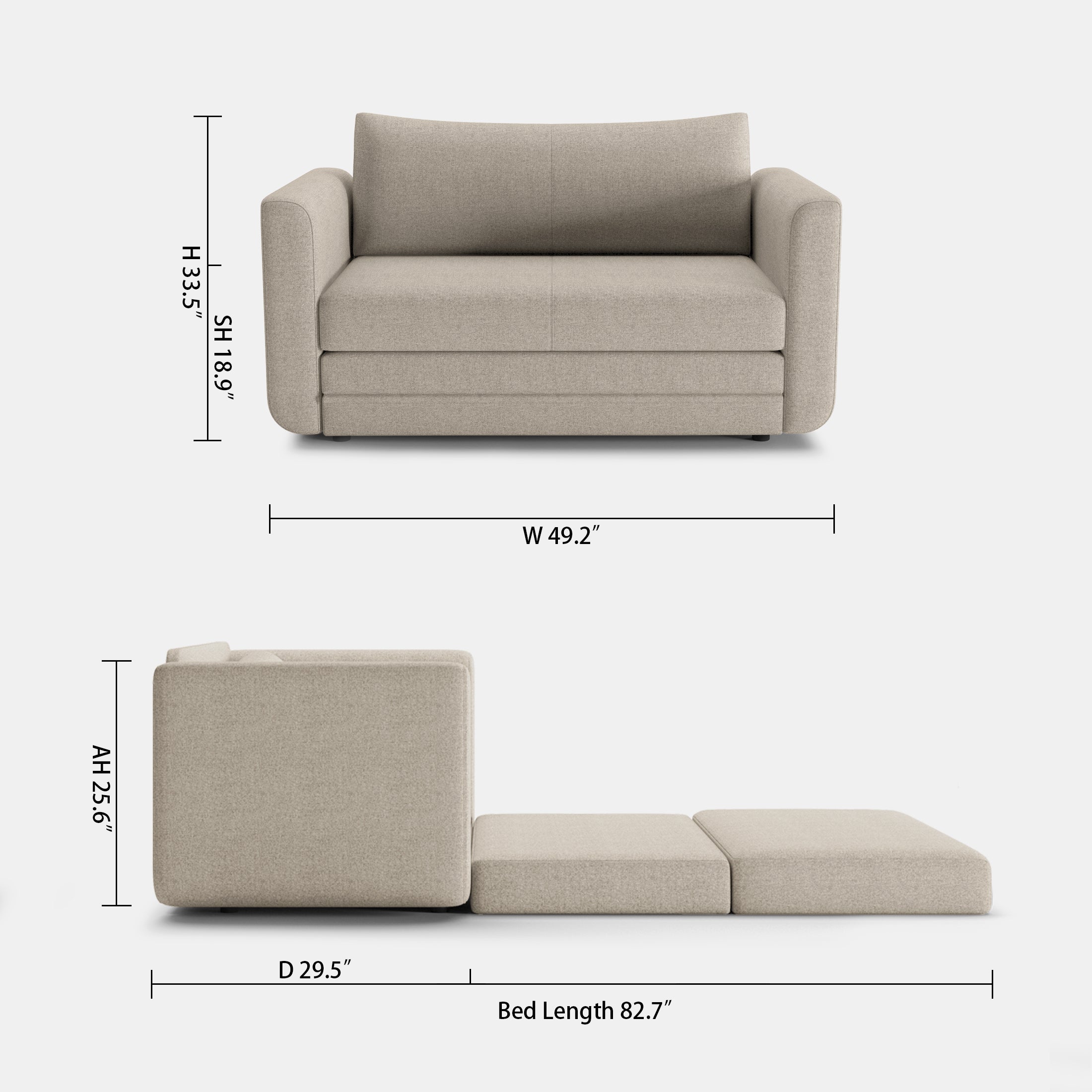 Afton Sleeper Loveseat Sofa
