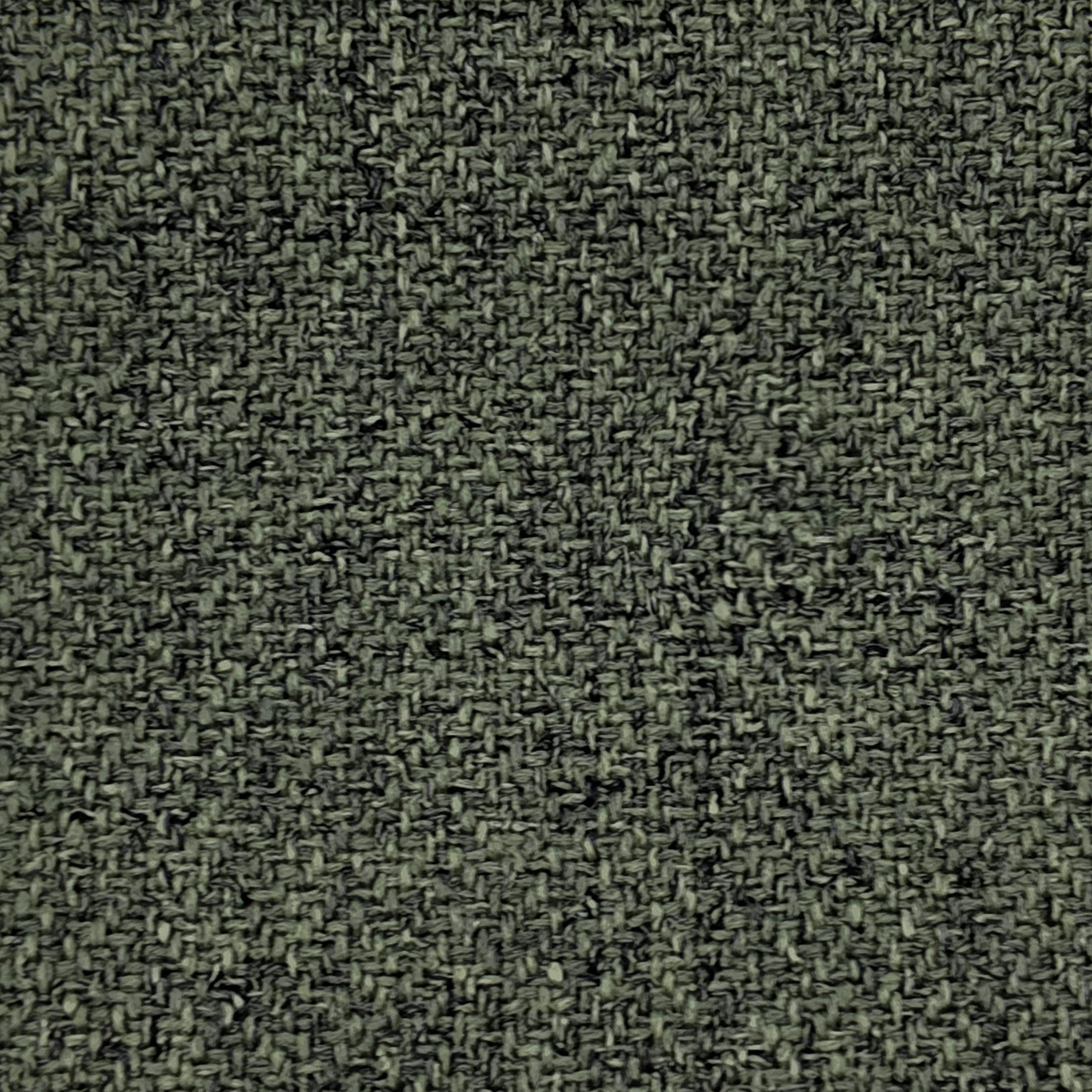 Metro Loveseat in Olive Green featuring a close-up of the olive green upholstery with a dense woven texture of muted green and dark interlaced fibers.
