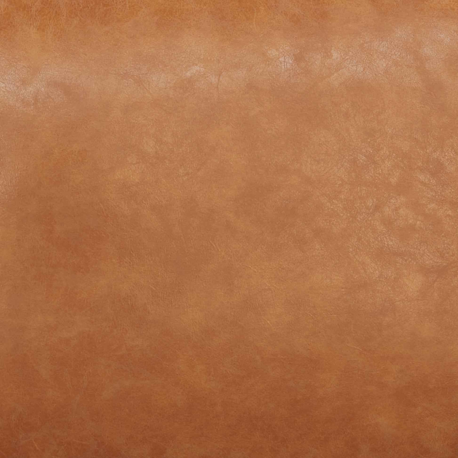 Orlando Loveseat in Faux Leather Camel featuring a close-up of the camel faux leather upholstery with subtle tonal variation and a lightly distressed surface.